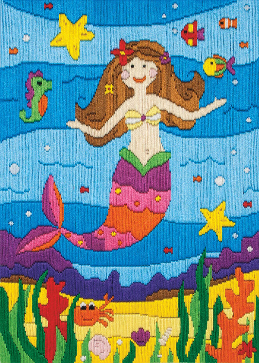 Anchor Long Stitch Kit: Mermaid, Multi, 20 x 28cm