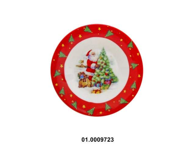 PORCELANA - SET OF 6 COFFEE CUPS WITH SAUCER, CHRISTMAS COLOR, 100CC