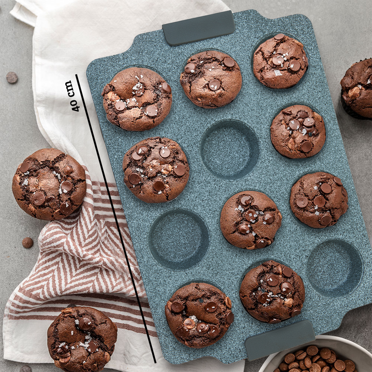 Twelve Cup Marble Effect Muffin Tray | From Scratch