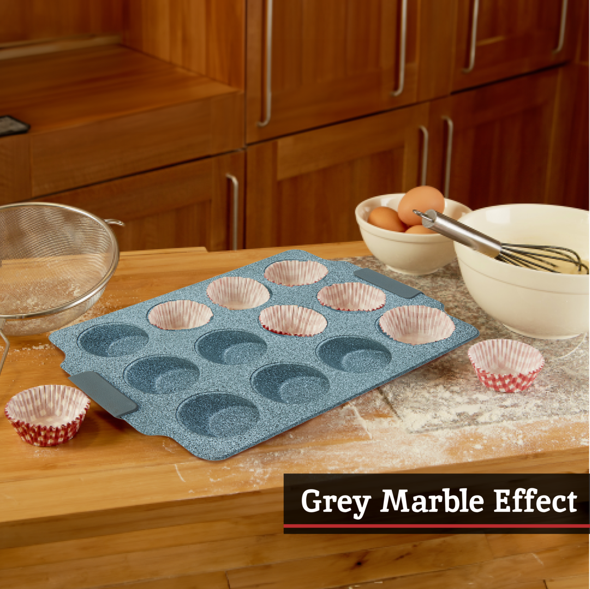 Twelve Cup Marble Effect Muffin Tray | From Scratch