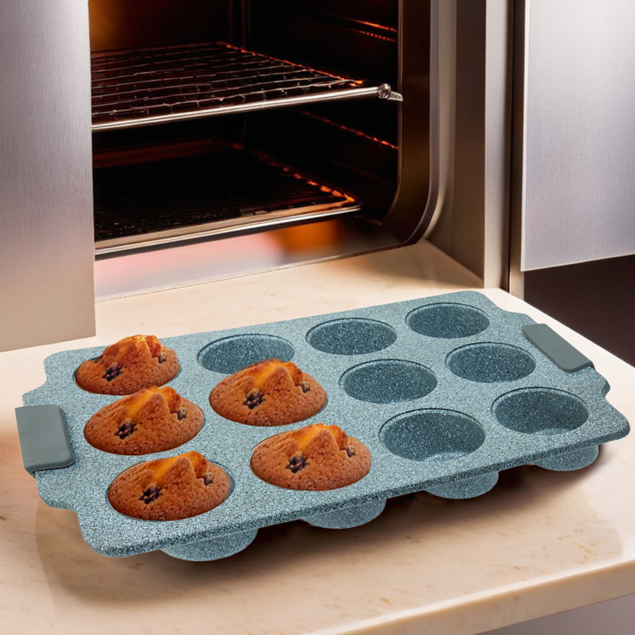 Twelve Cup Marble Effect Muffin Tray | From Scratch