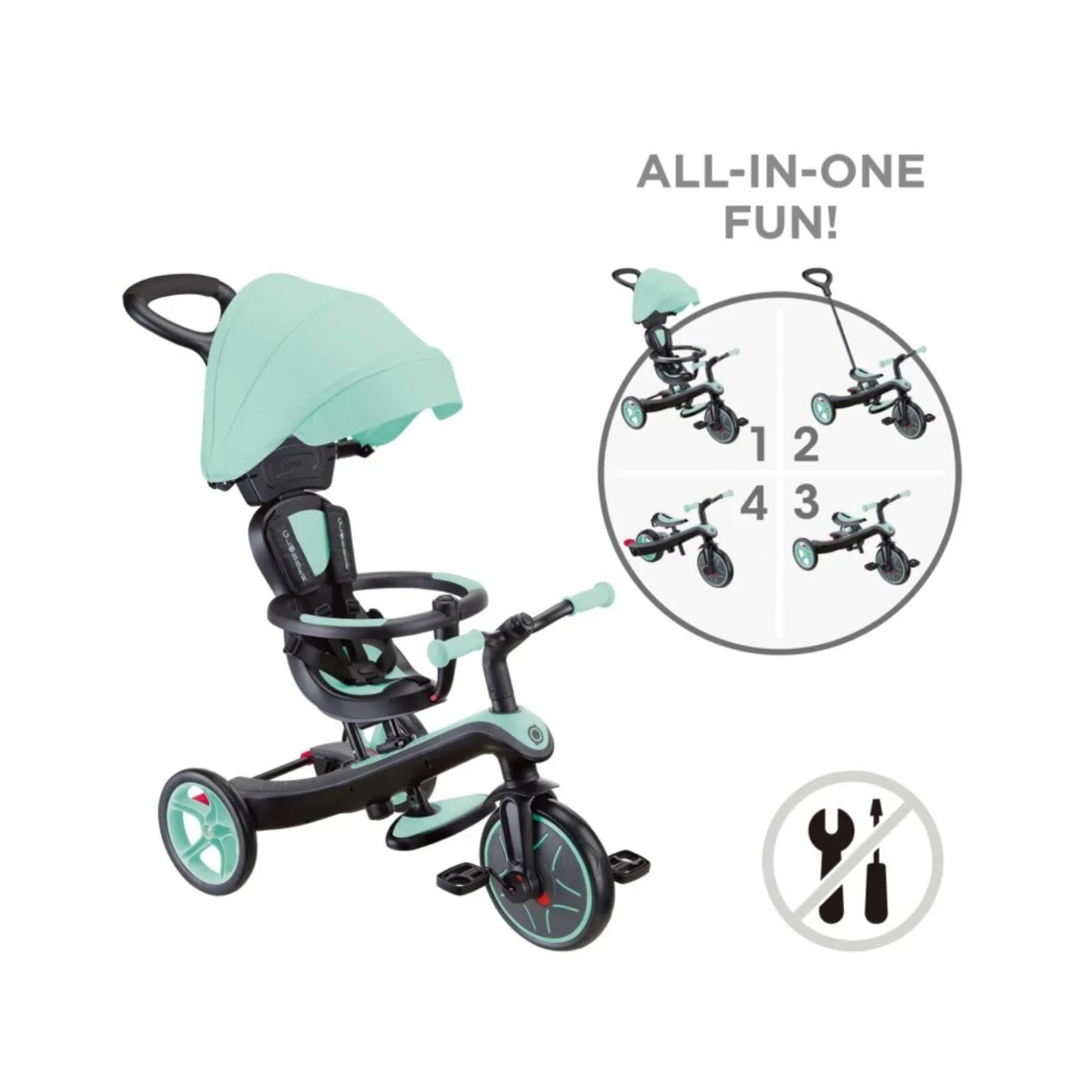 Globber Explorer Trike 4 in 1 - Mint