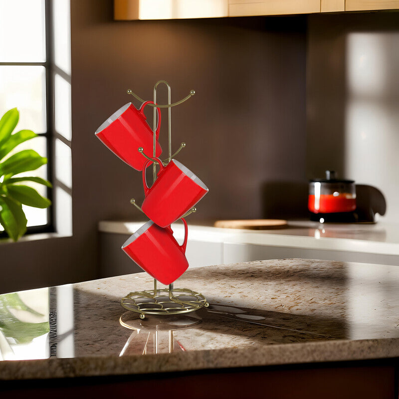 Deco Matte Gold Mug Tree | Vertex