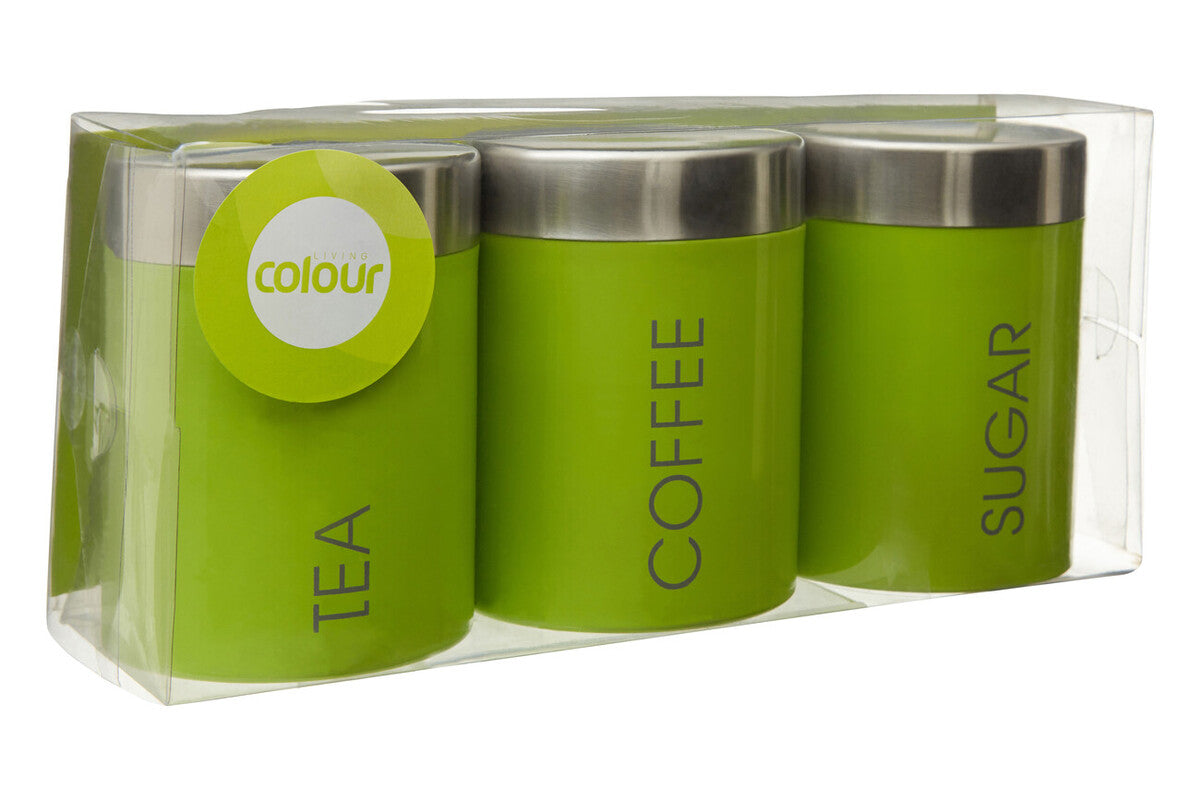 Lime Green Enamel Tea Coffee & Sugar Set | Liberty