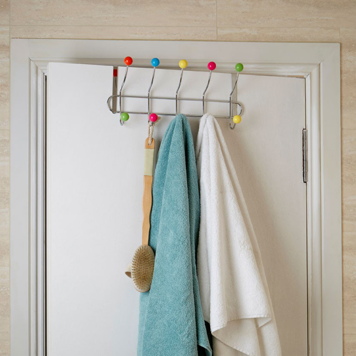 Multi Colour 10 Hook Over Door Hanger | Jaxen