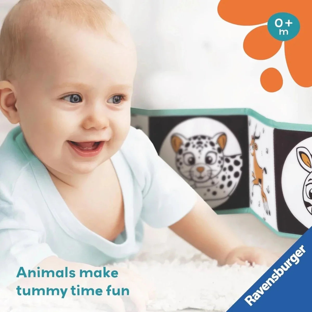 Play+ Tummy Time Wild Animals Book