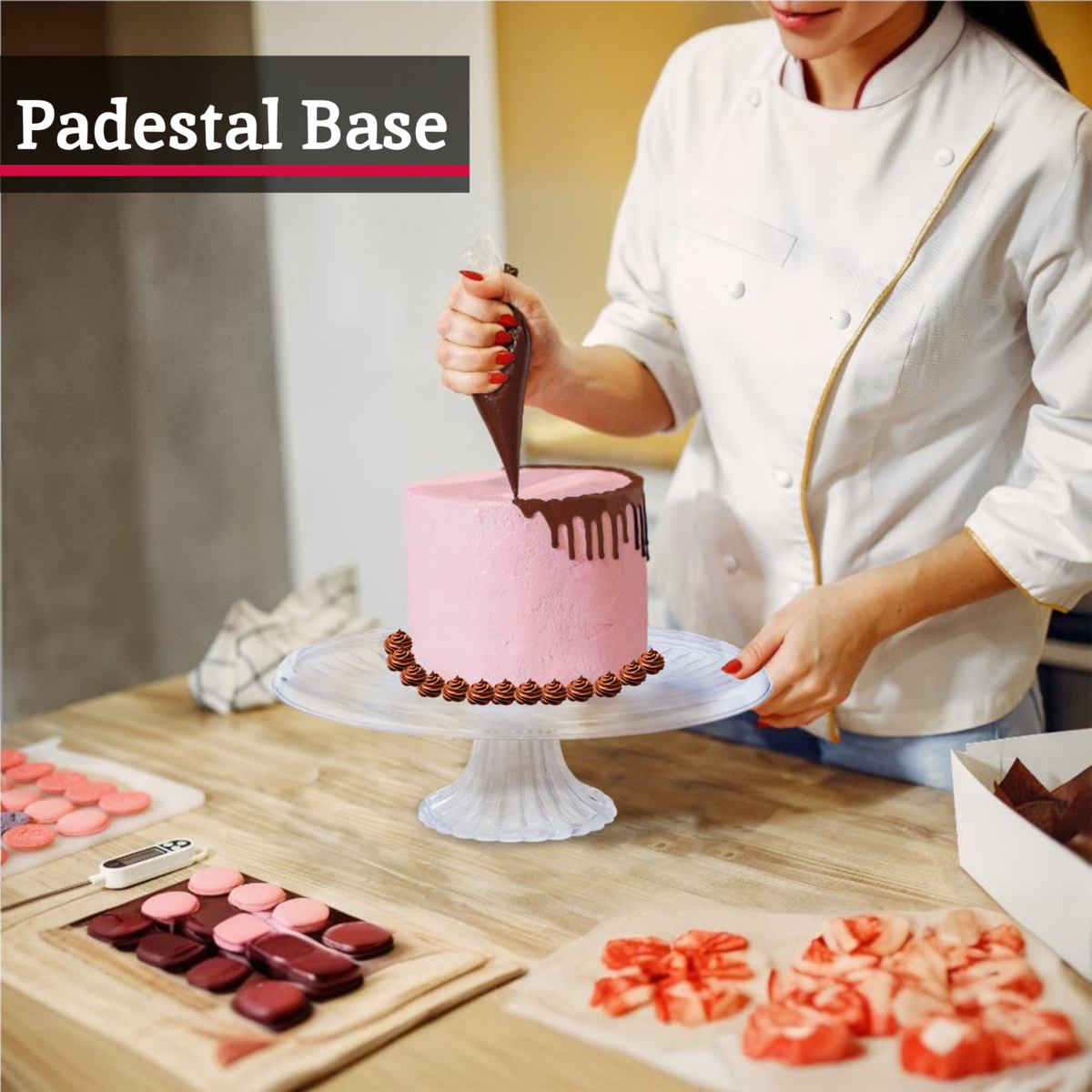 Clear Acrylic Cake Stand with Dome Lid | Faye
