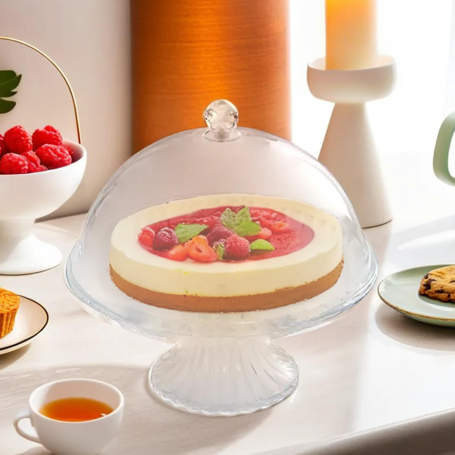 Clear Acrylic Cake Stand with Dome Lid | Faye