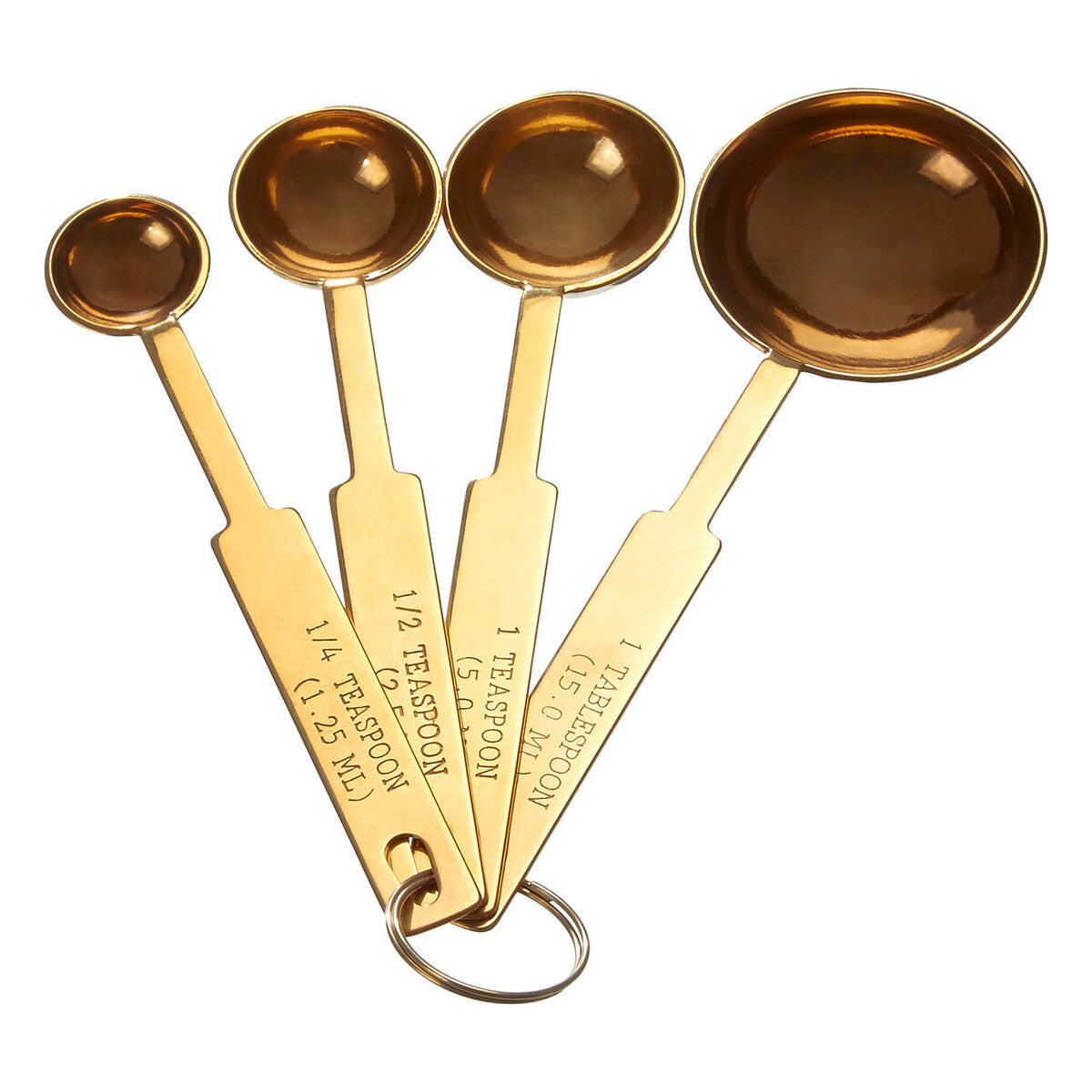 Alchemist Gold Finish Set of 4 Measuring Spoons