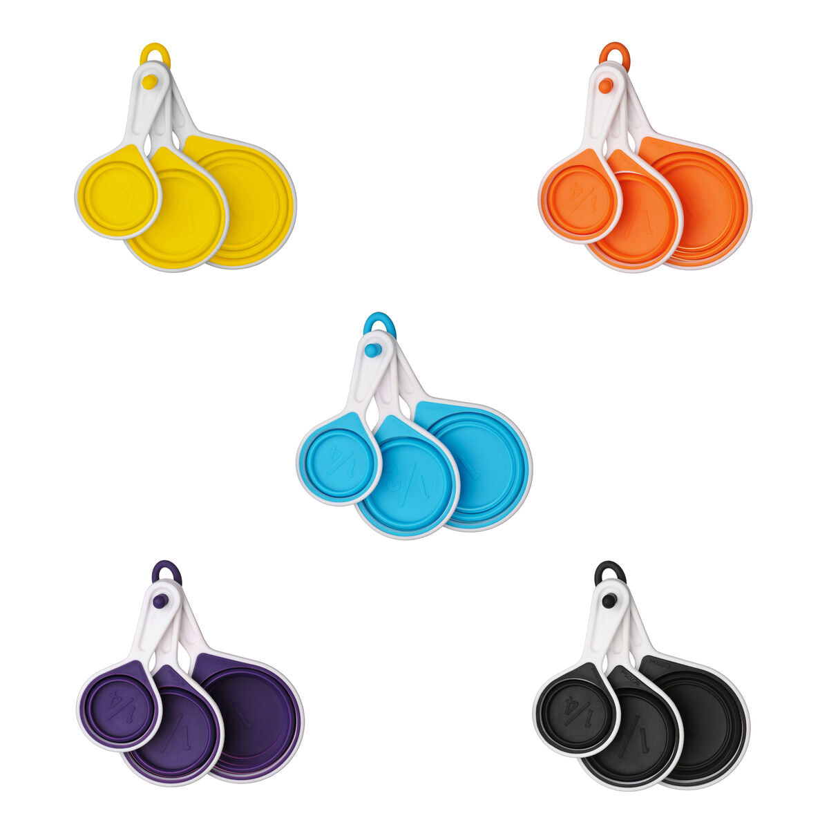 Blue Collapsible Silicone Measuring Cups | Zing