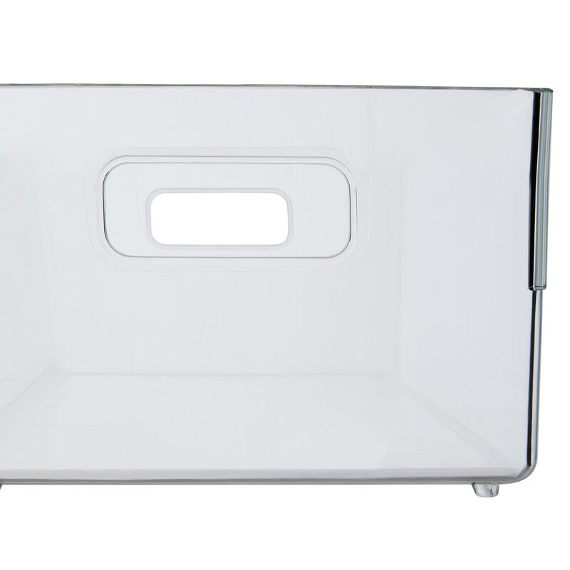 Large Clear Plastic Fridge Bin with Handles | Romm