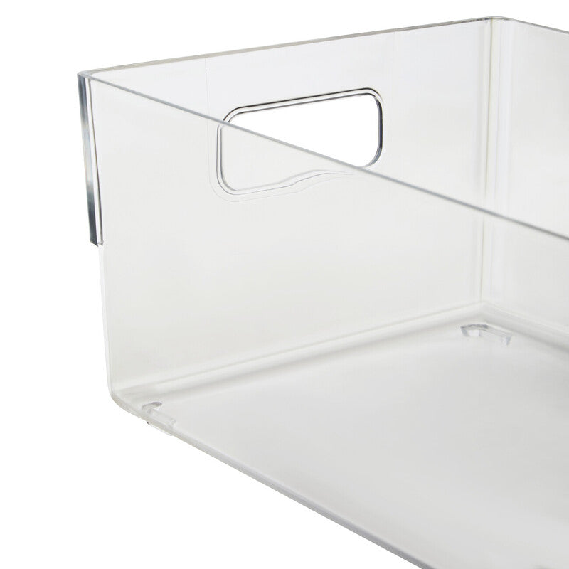 Large Clear Plastic Fridge Bin with Handles | Romm