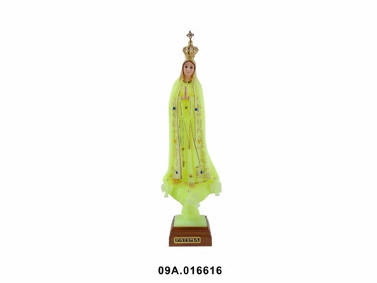 RELIGIOUS ITEM - IMAGE OF OUR LADY FATIMA (GLOWS IN THE DARK WITH SPARKLES)