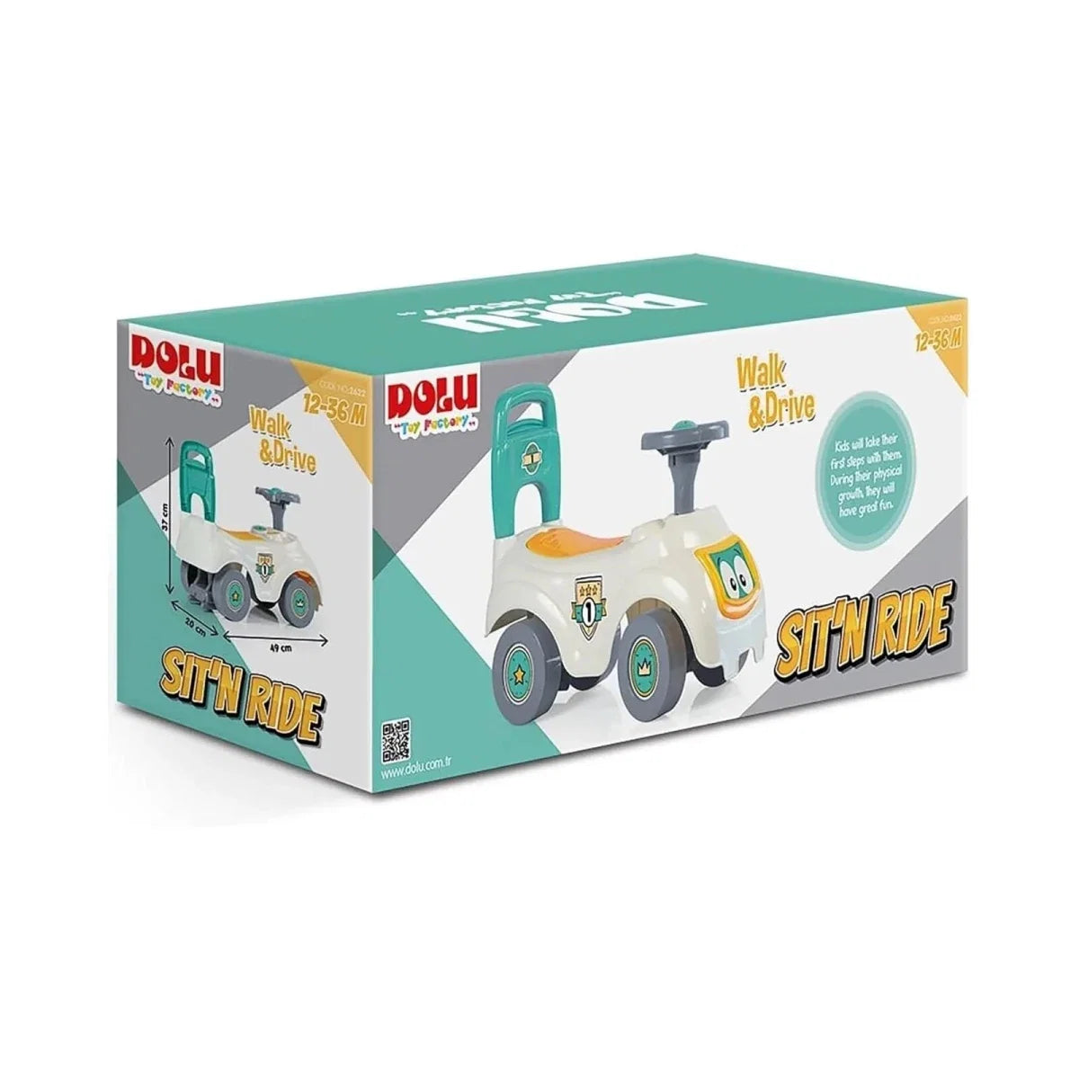 Dolu Sit N Ride-On - White