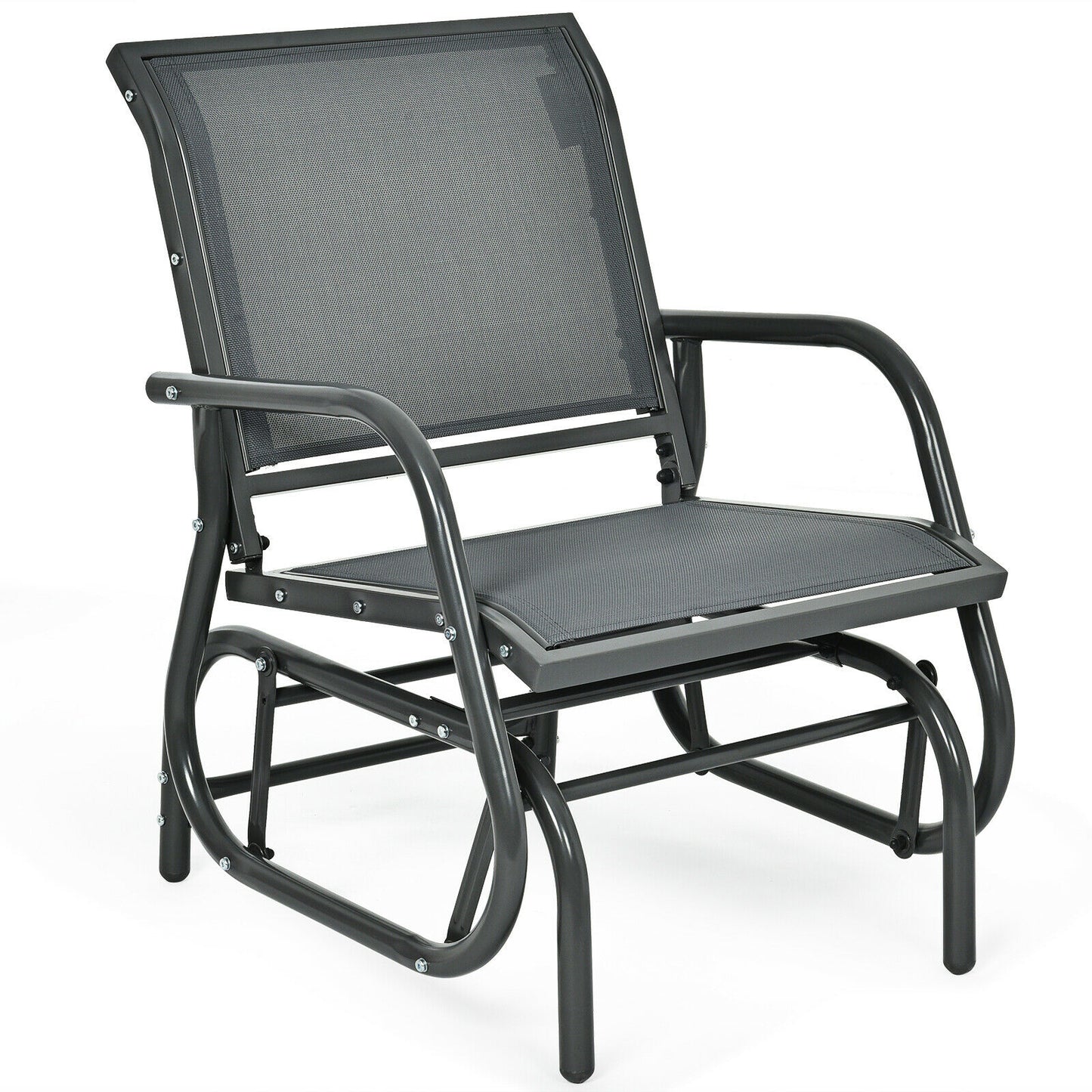 Glider Rocking Garden Chair-Black