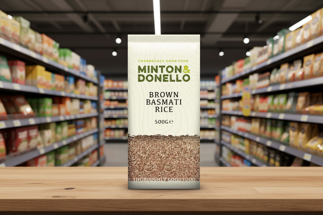 6 x Minton & Donello Brown Basmati Rice - 500g