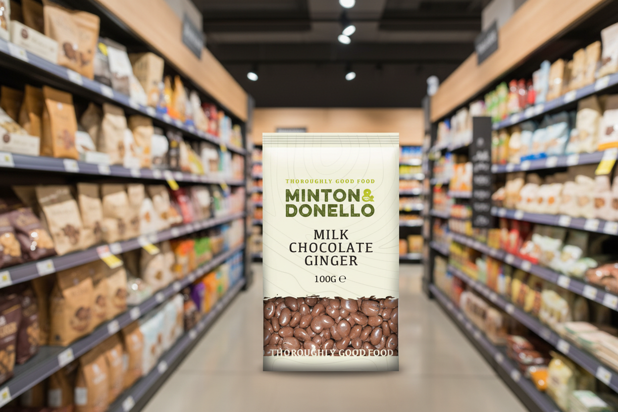 6 x Minton & Donello Milk Chocolate Ginger - 100g