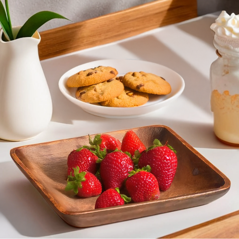 Acacia Wood Large Square Platter | Kora