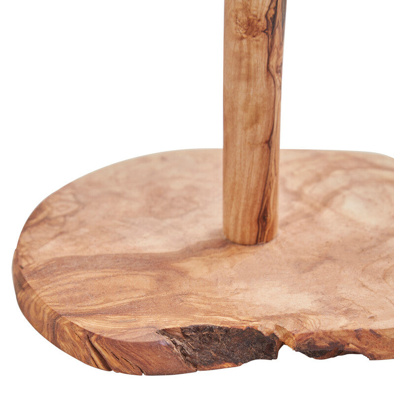 Olive Wood Kitchen Roll Holder | Kora