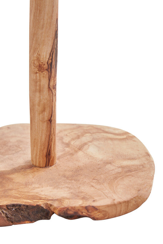 Olive Wood Kitchen Roll Holder | Kora