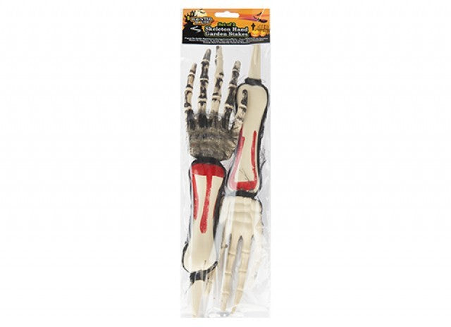 Pack of 2 Skeleton Hand Garden Stakes