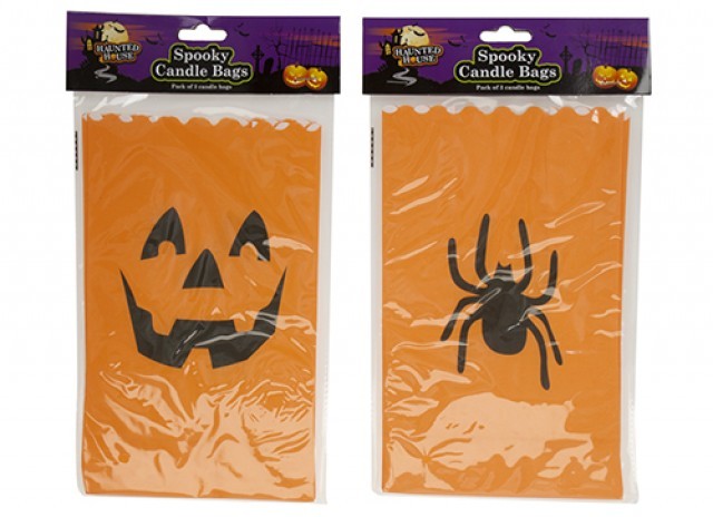 Halloween Pumpkin and Spider Candle Bags