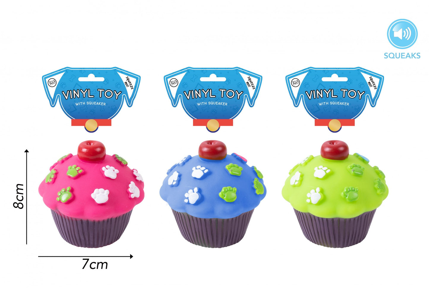 Pink Cupcake Dog Toy