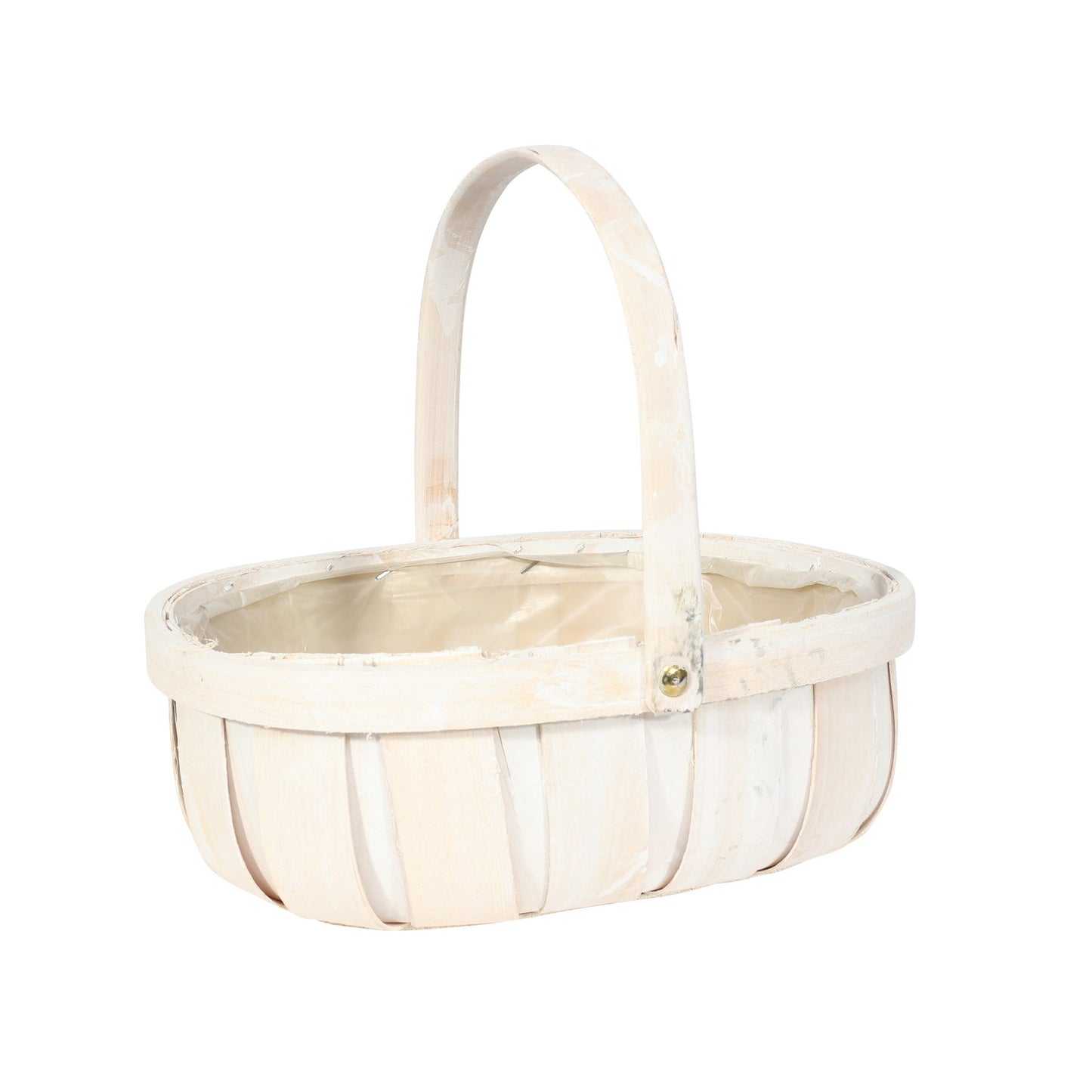 White Softwood Trug &amp; Folding Handle 24.5cm