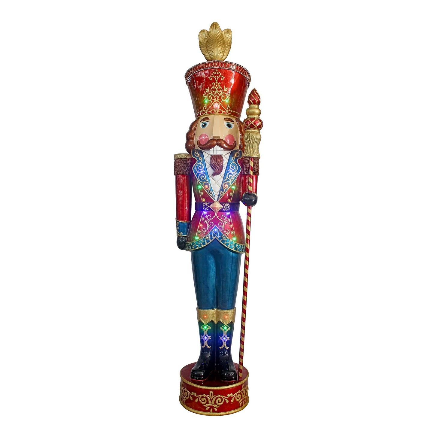 Nutcracker with Removable Scepter &amp; LED Light - H233cm