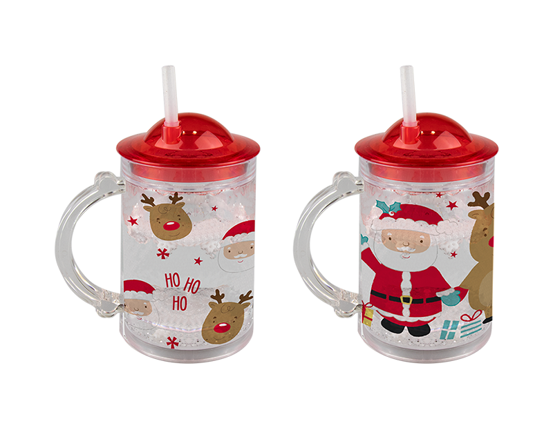 Kids Glitter Cup &amp; Straw (Assorted)