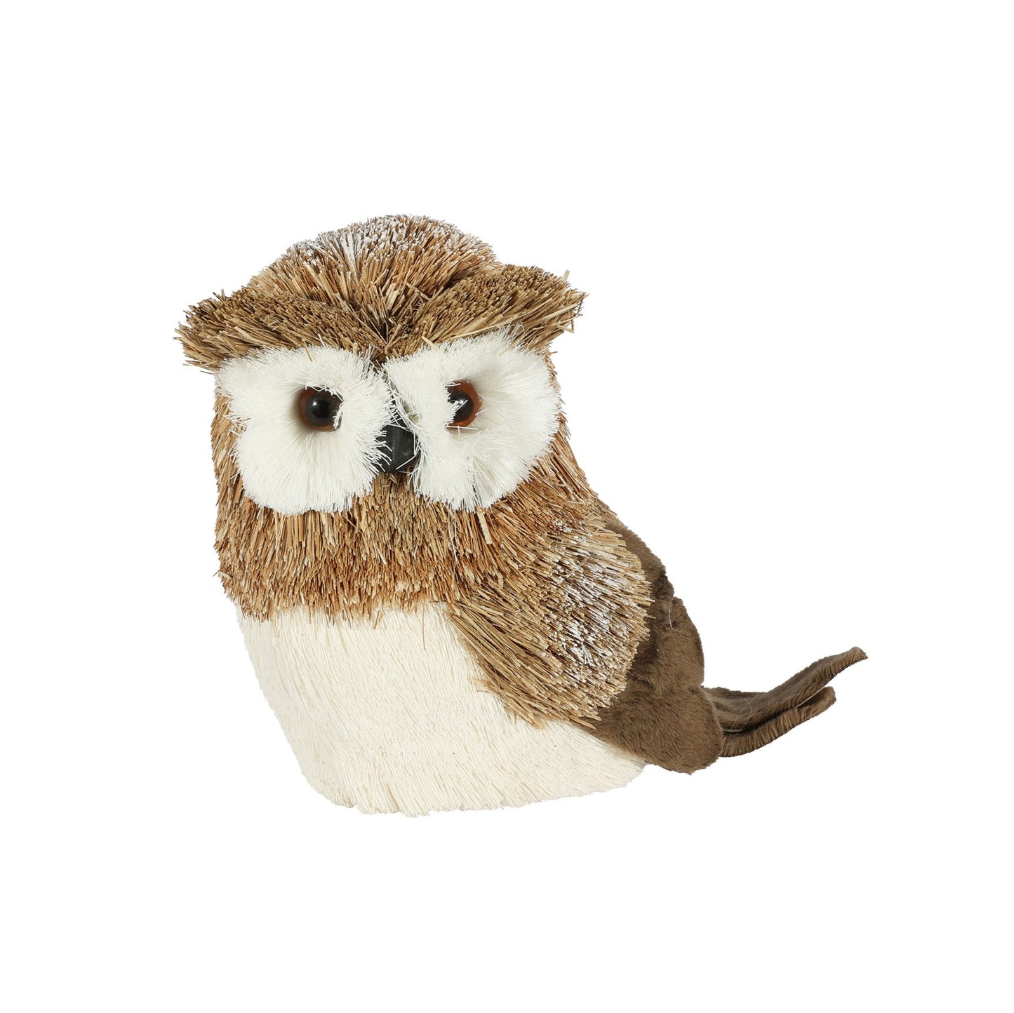 Grass &amp; Felt Owl Ornament (17cm)