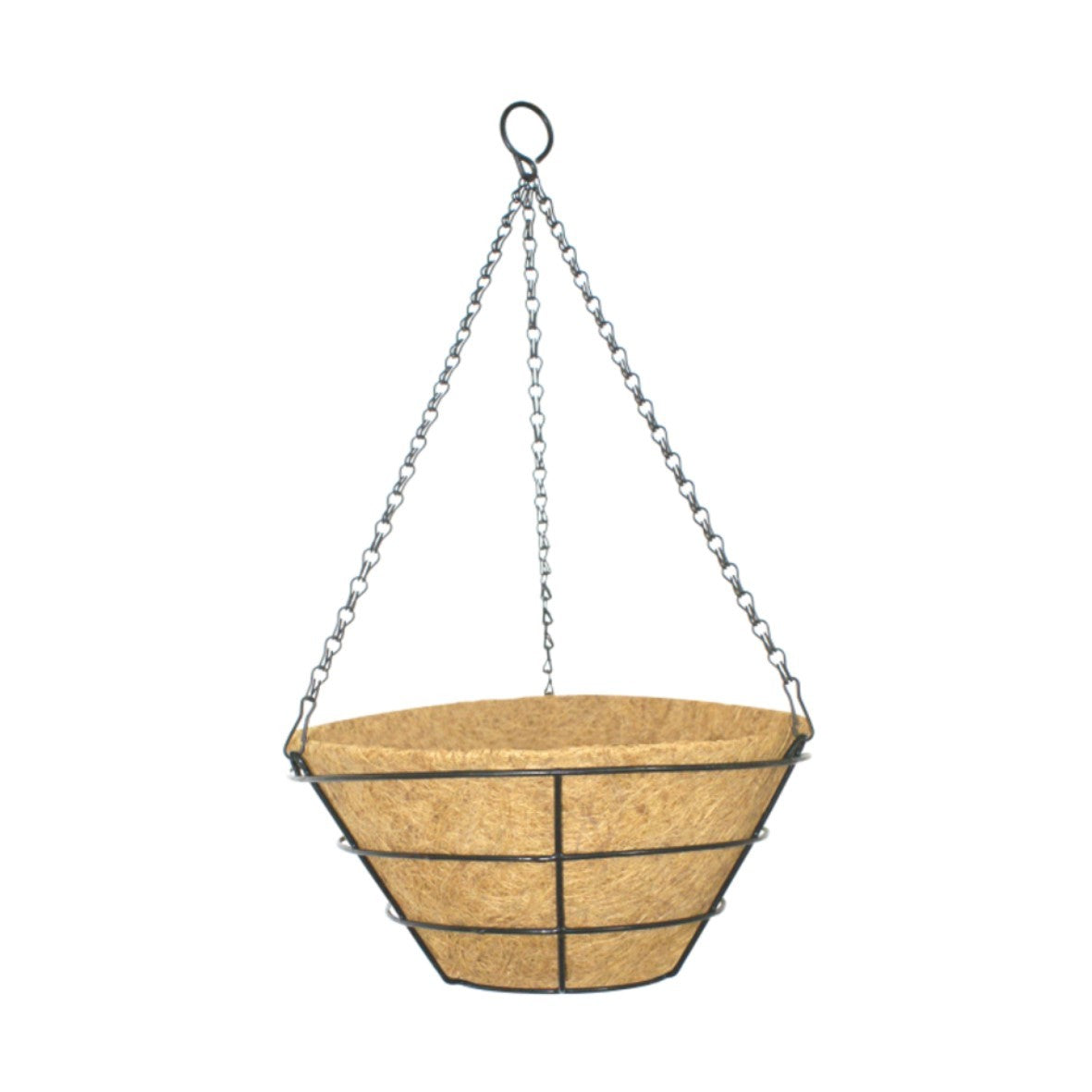 Round Wire Hanging Basket with Coco Liner (25cm)