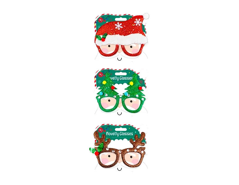 Red Christmas Novelty Glasses