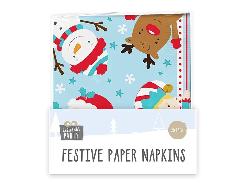 Christmas Character Napkins (Pack of 20)