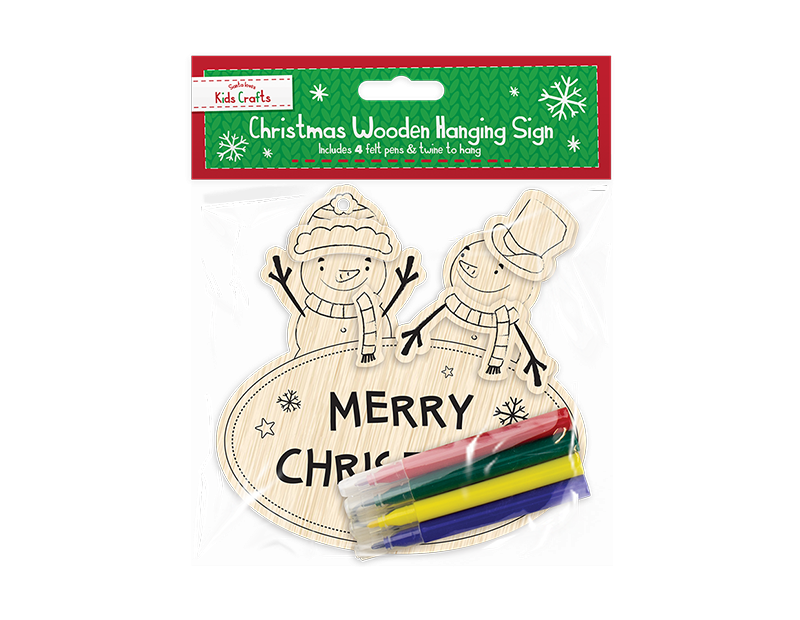 Colour-In Wooden Hanging Plaque