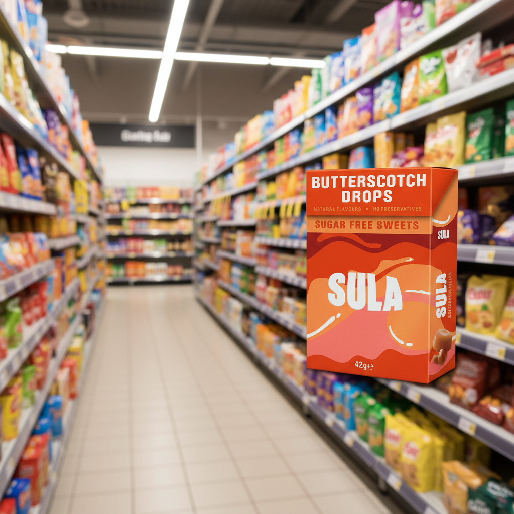 14 x Sula Butterscotch Sugar Free - 42g