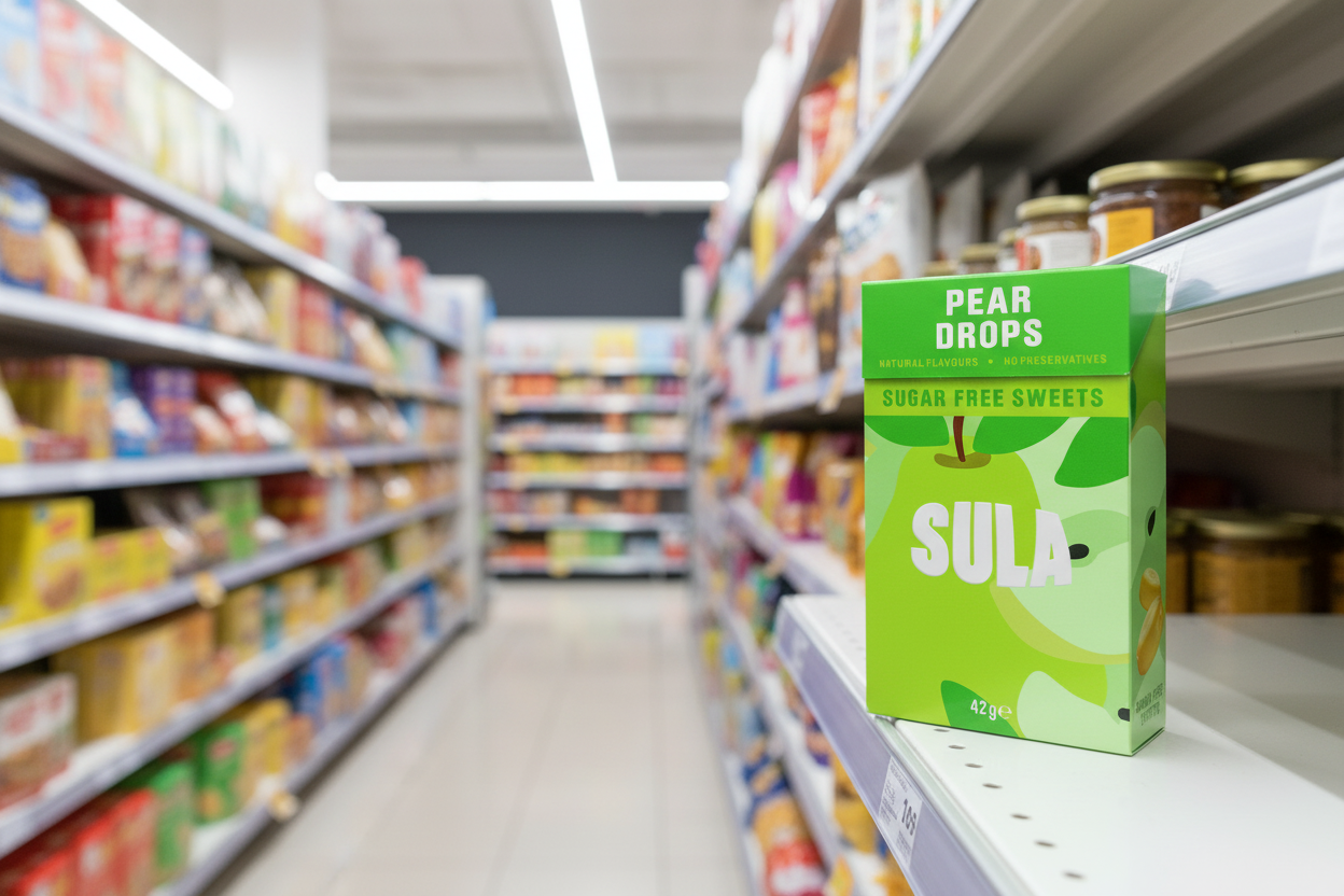 14 x Sula Pear Drops Sugar Free - 42g