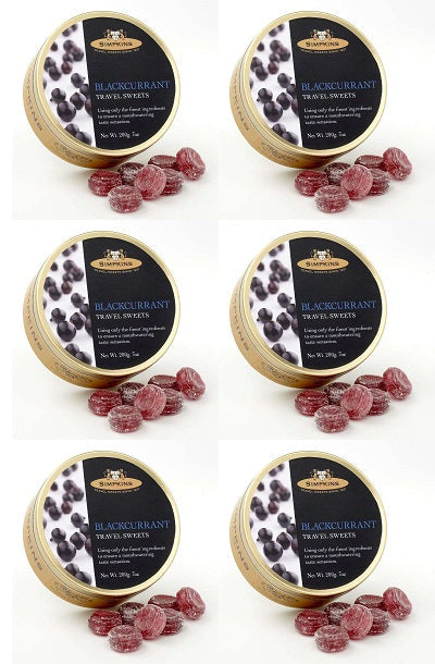 6 x Simpkins Blackcurrant Drops - 200g