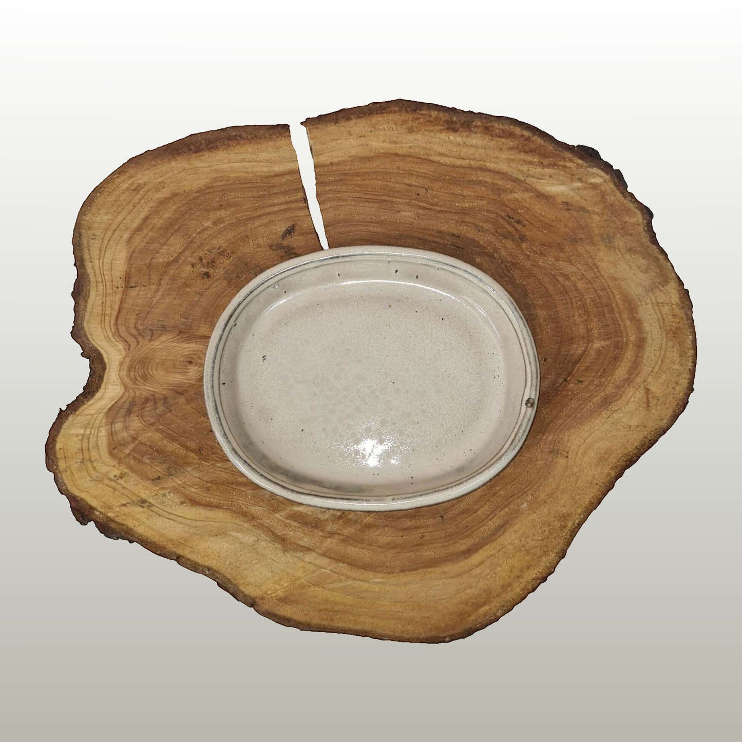 16cm Glazed Drip Tray | Oval | White