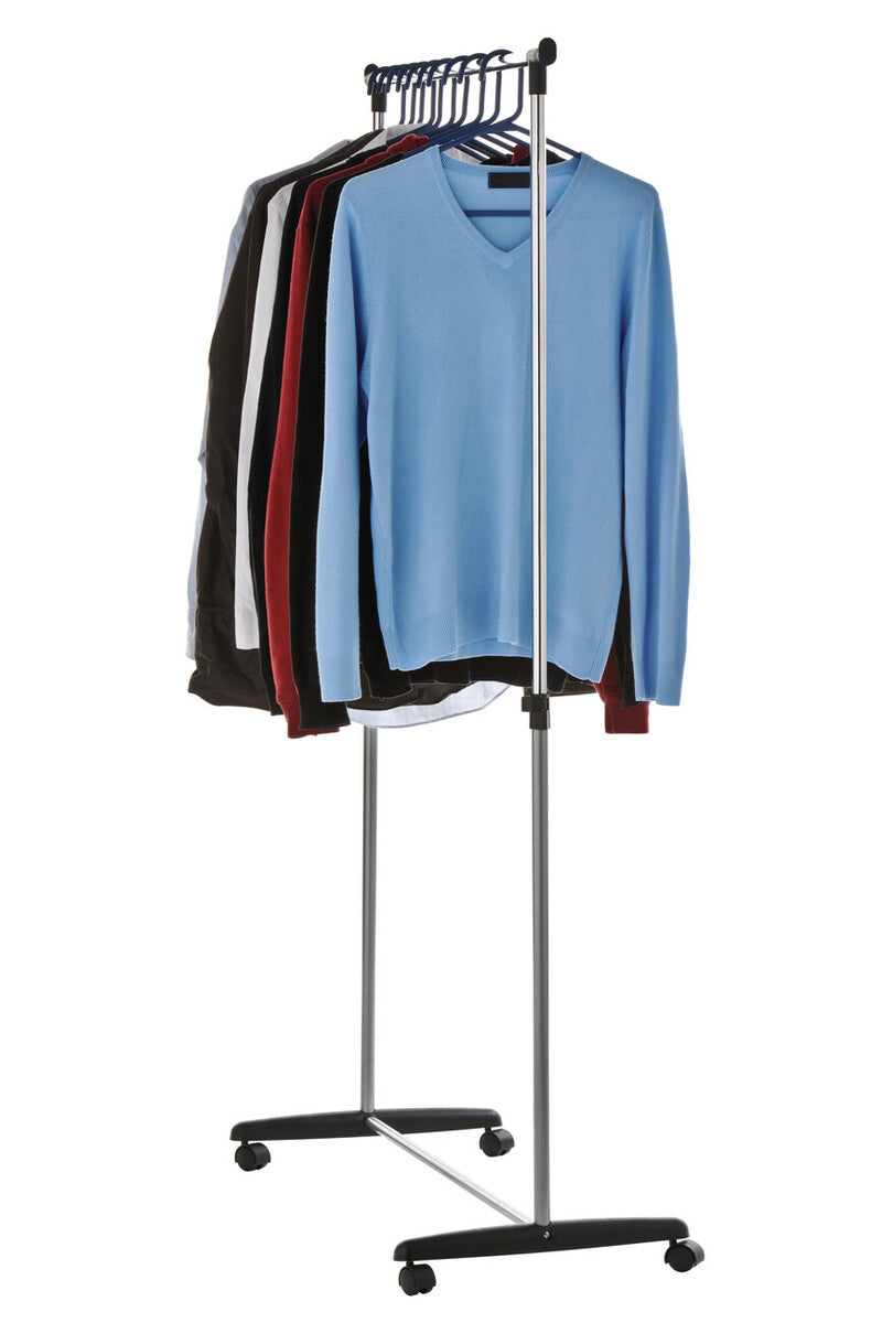 Chrome Clothes Rail with Wheels | Ralesi