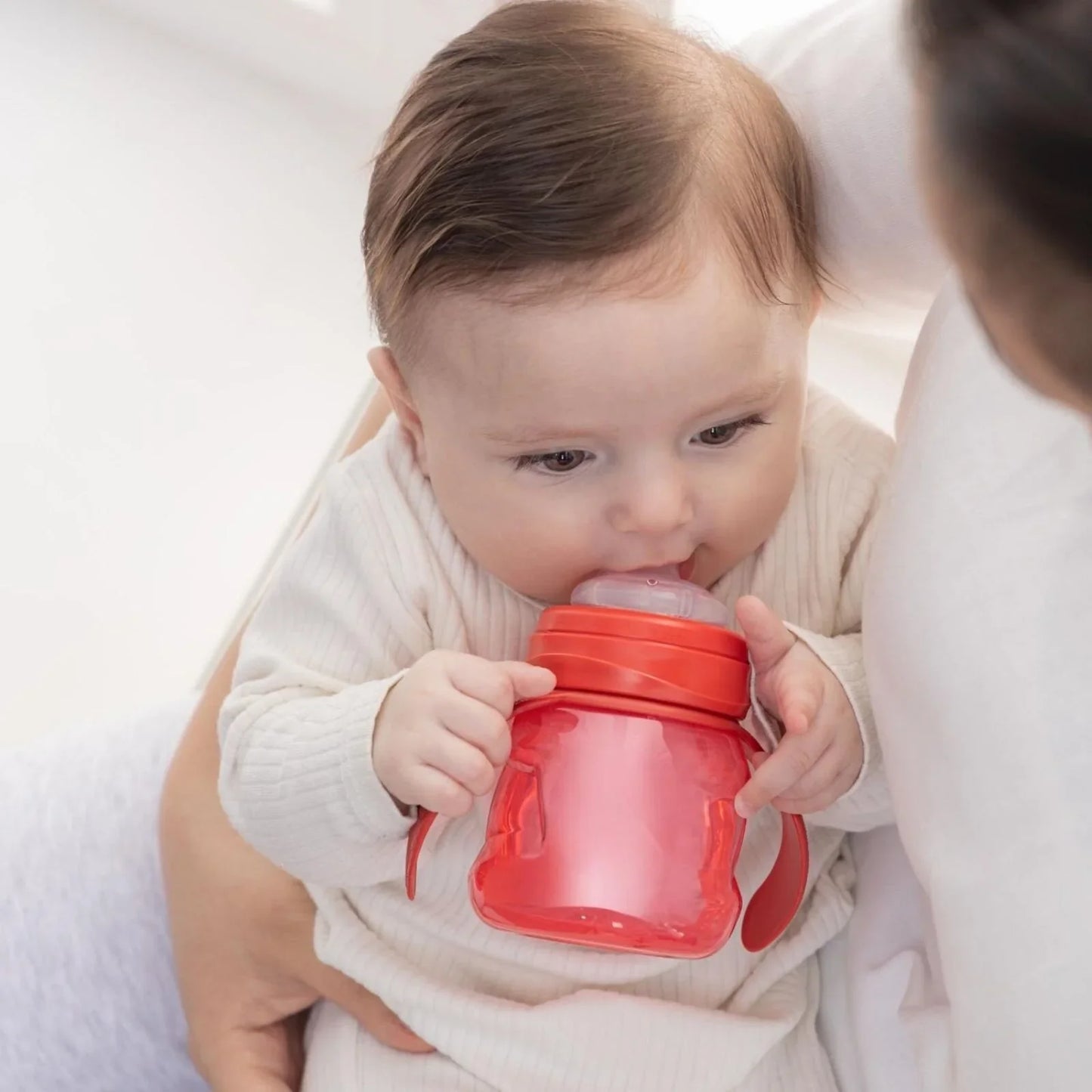 Mooma Kindy Learner Bottle 200ml - Red