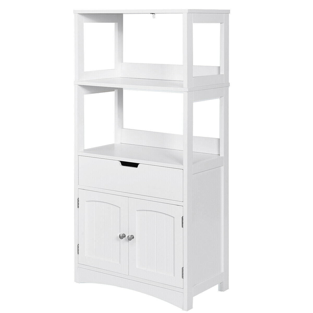 Multipurpose Storage Cabinet with Drawer for Bathroom-Black