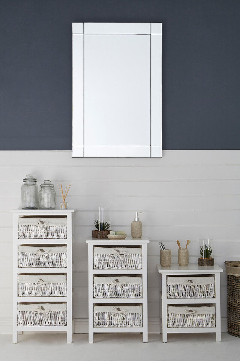 3 Baskets White Storage Unit | Maize