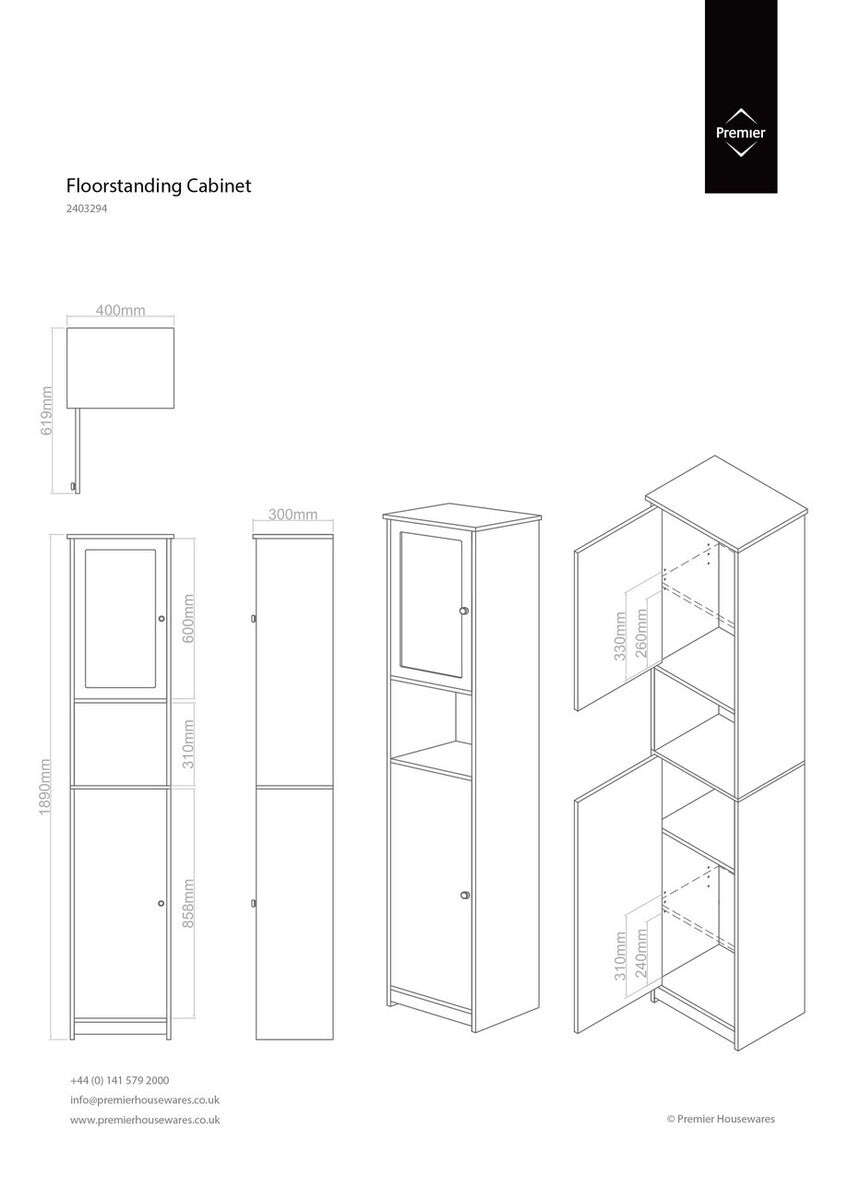 2 Door Oak Effect Floor Standing Cabinet | Vida