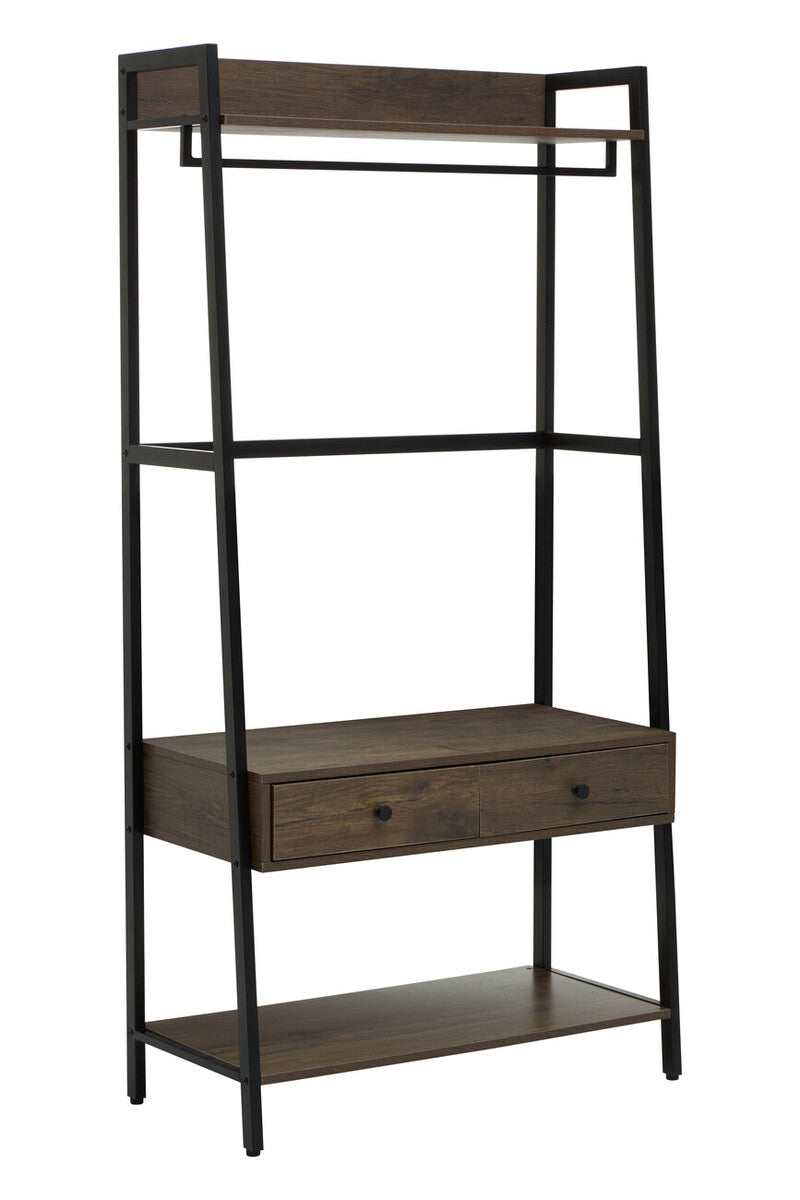 Bradbury Dark Oak Veneer Open Wardrobe