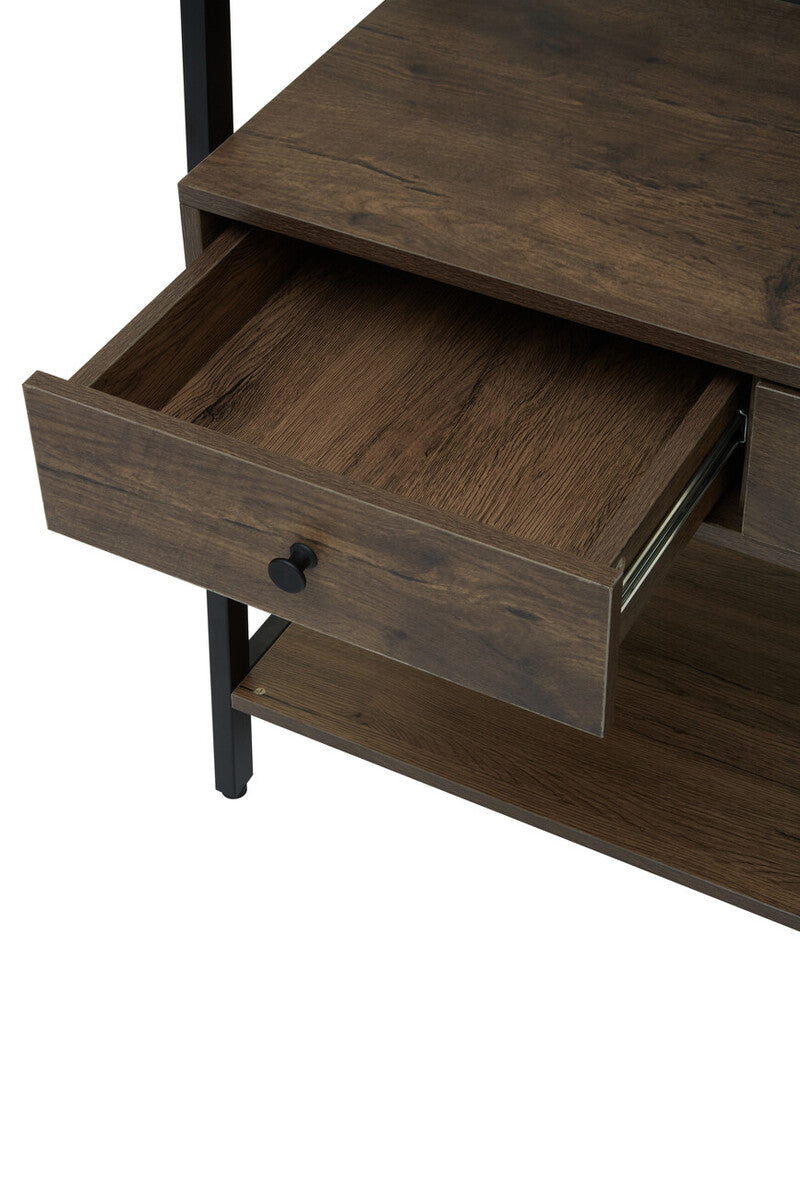 Bradbury Dark Oak Veneer Open Wardrobe