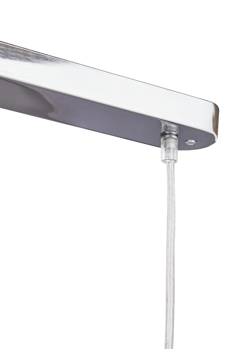 Three Shutter Grey and Chrome Shade Pendant Light | Vermont