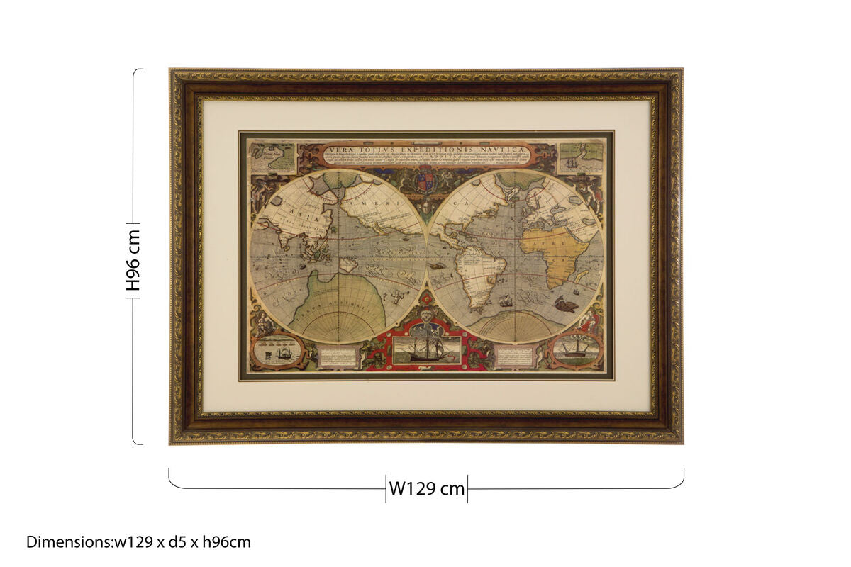 Framed World Map Wall Art | Global Wall Art