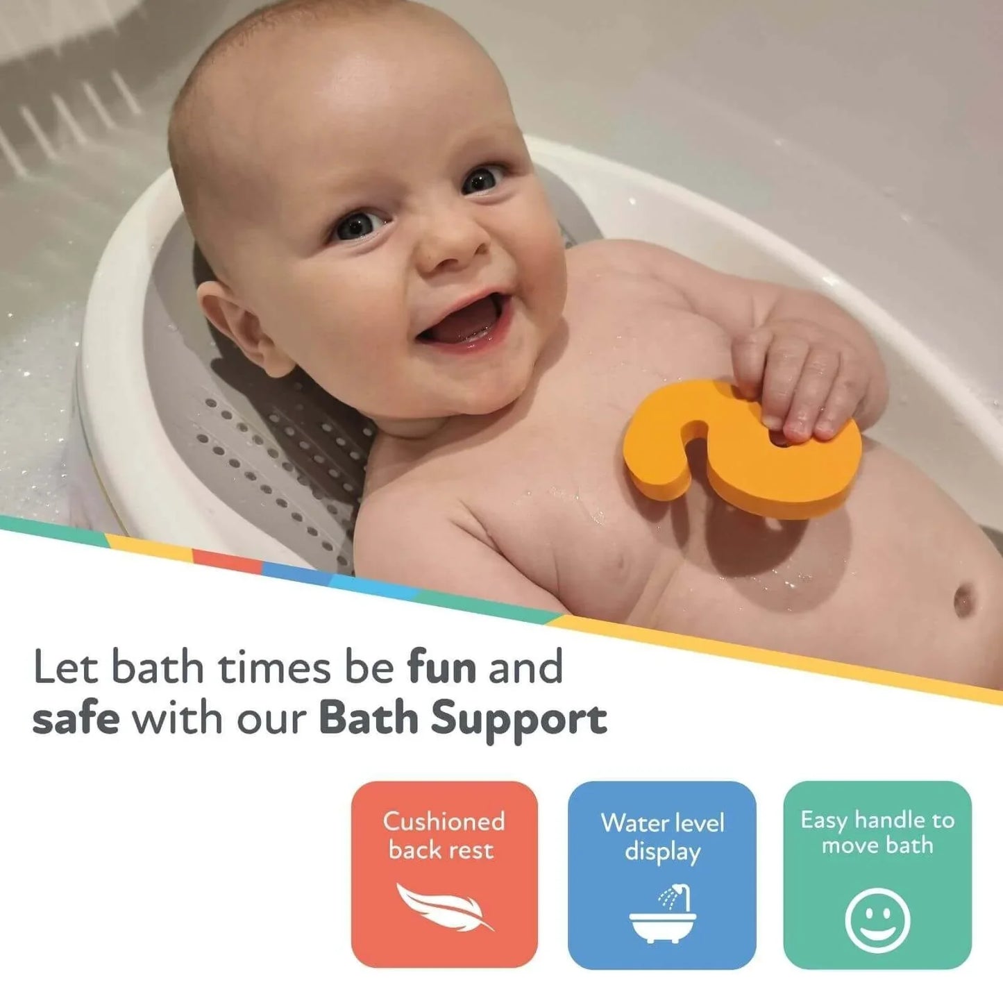 Nuby Newborn Baby Bath Support - Ergonomic Design