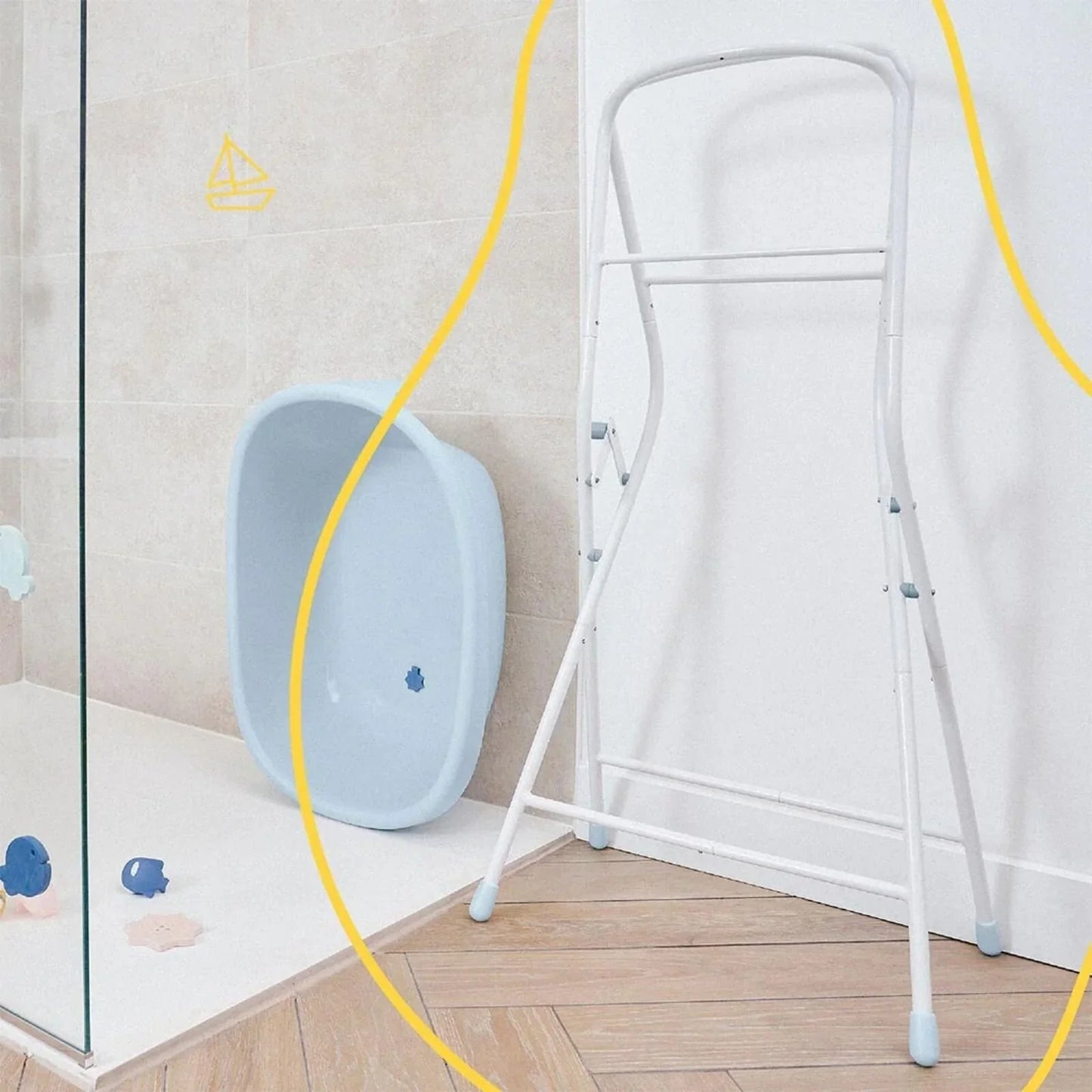 Badabulle Whale Bath Tub Stand & Drain Pipe